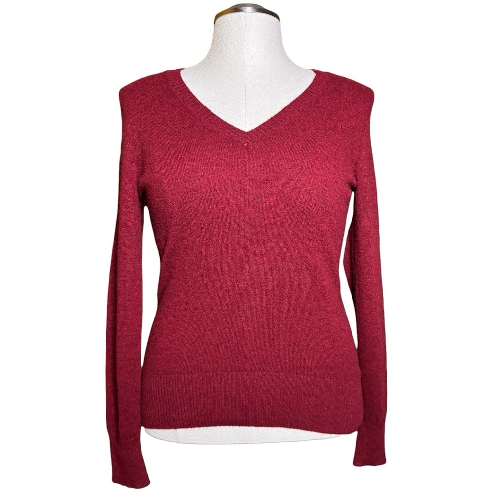 Cynthia Vincent Maroon Cashmere Sweater
